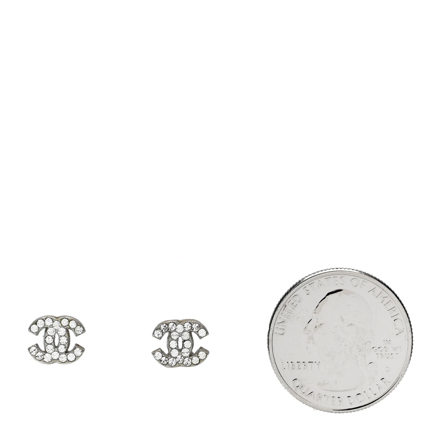 Crystal Mini Timeless CC Earrings Silver