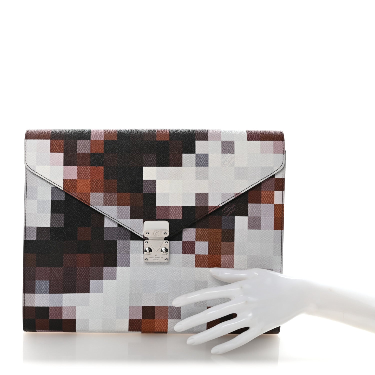 Louis Vuitton Calfskin Cowmooflage Mark Folder Brown