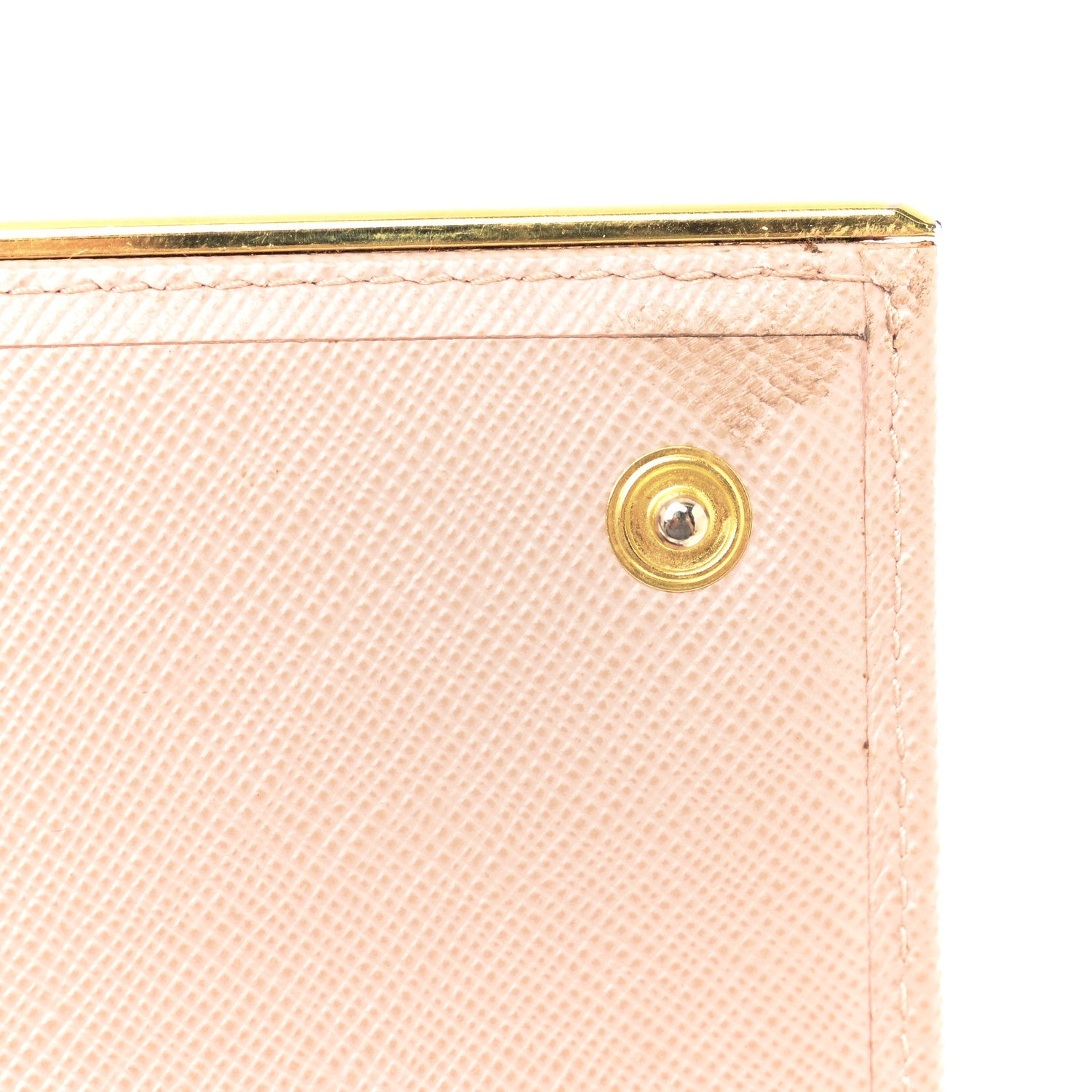 Prada Saffiano Metal Bar Continental Flap Wallet Orchidea