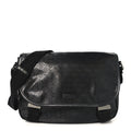 Gucci Imprime Monogram Medium Double Buckle Flap Messenger Bag Black
