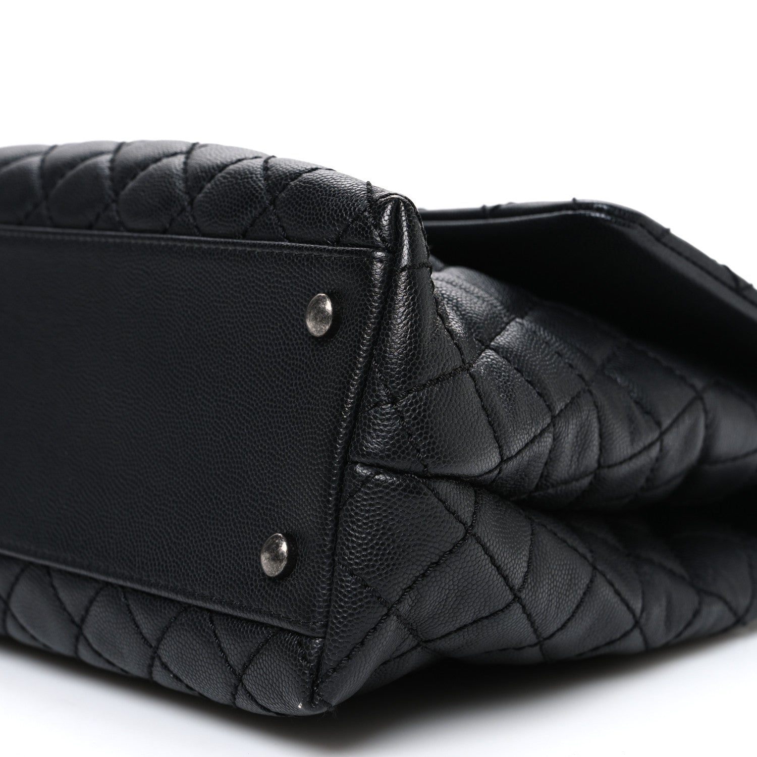 Chanel Caviar Quilted Medium Coco Handle Flap Black