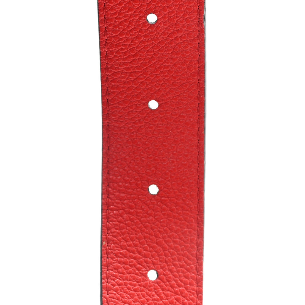 Louis Vuitton Monogram 30mm LV Initiales Reversible Belt 80 32 Coquelicot