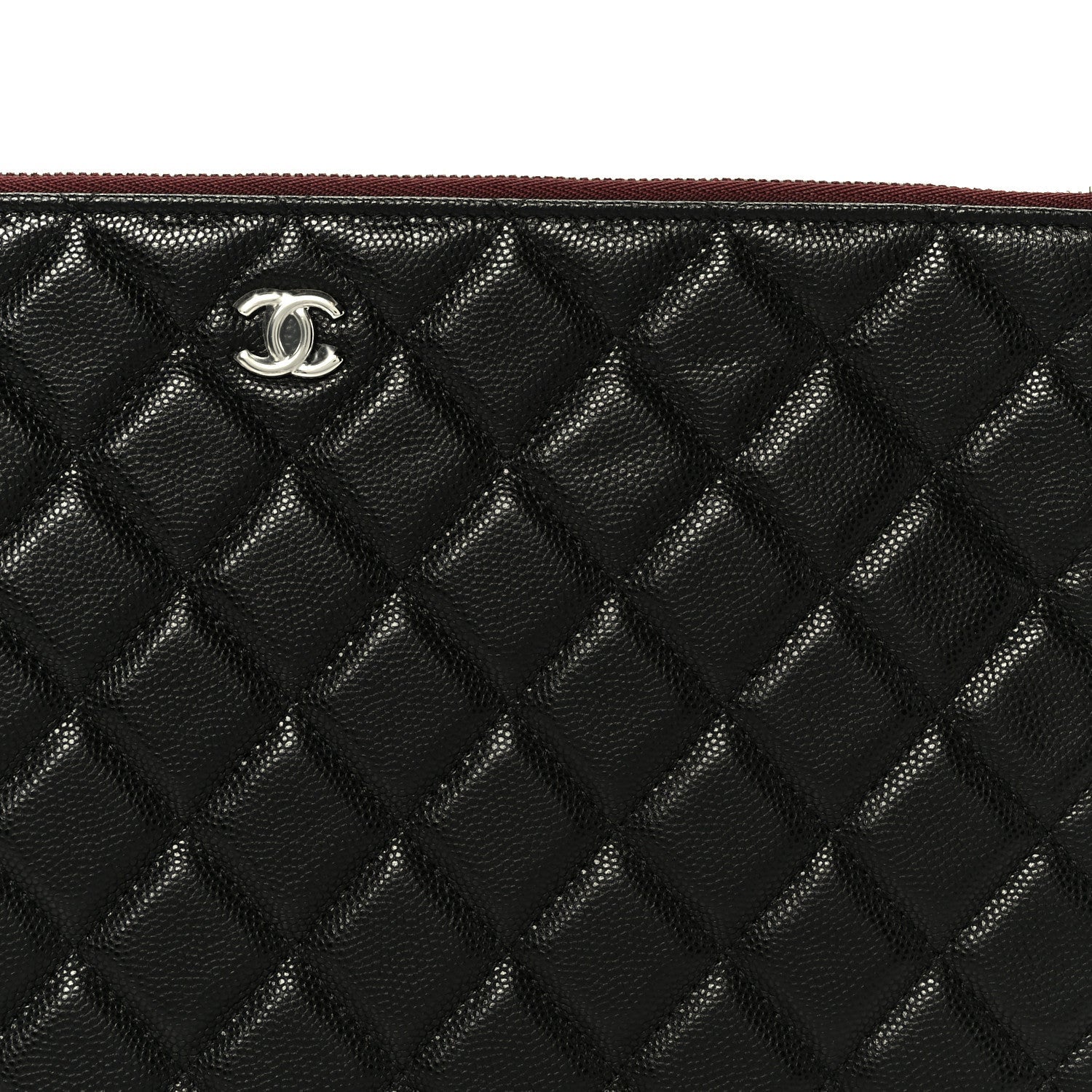 Caviar Quilted Medium Cosmetic Case Black