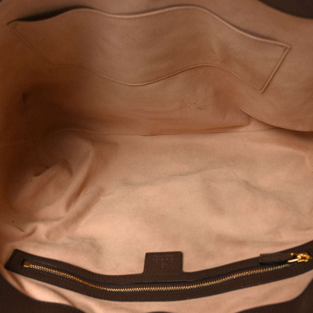 Gucci GG Supreme Monogram Medium Ophidia Shopping Tote Brown