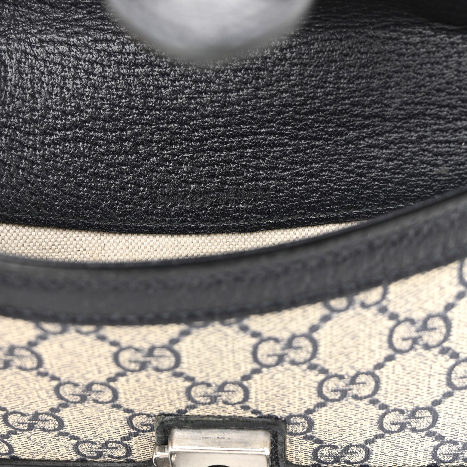 Gucci GG Supreme Monogram Textured Dollar Calfskin Small Rectangular Dionysus Shoulder Bag Beige Blue