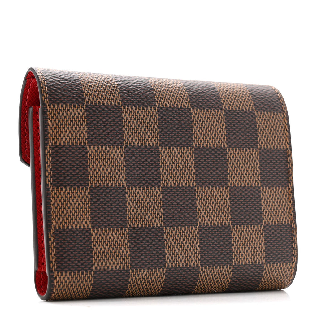 Louis Vuitton Damier Ebene Victorine Wallet Red