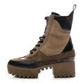 Louis Vuitton Suede Calfskin Monogram Laureate Platform Desert Boots 36 Taupe