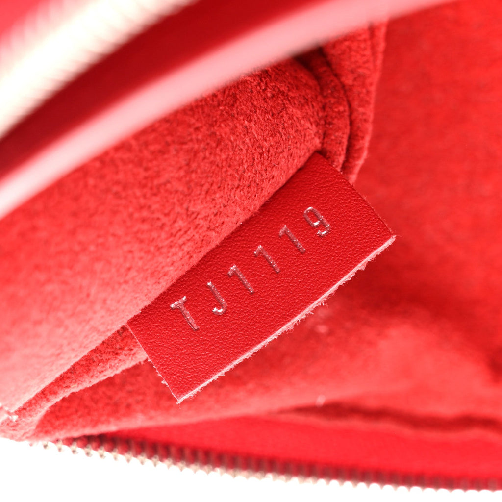 Louis Vuitton Calfskin New Wave Zipped Pochette Ecarlate
