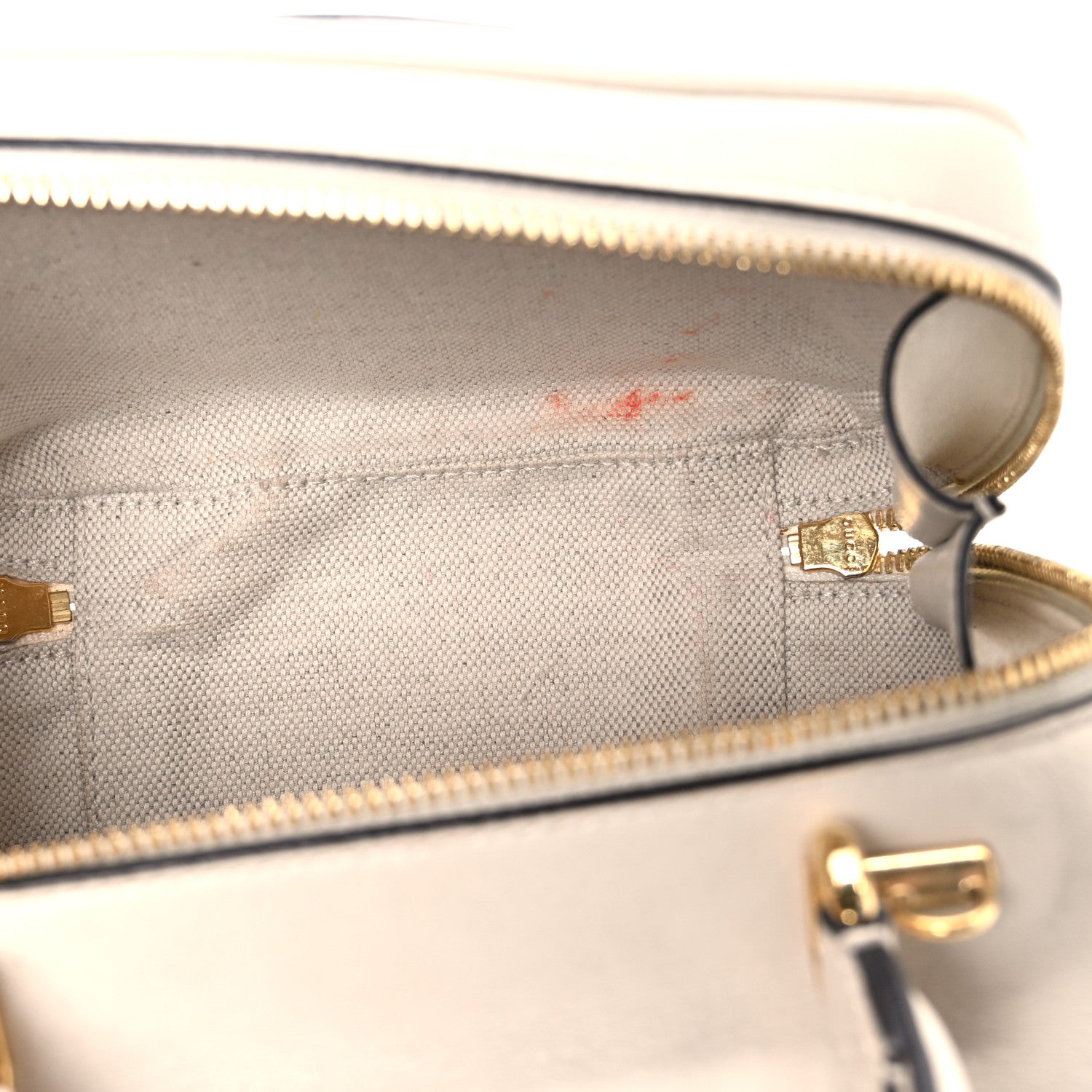 Gucci Sakai Be Green Calfskin Diagonal Stitched Blondie Top Handle Bag Mystic White