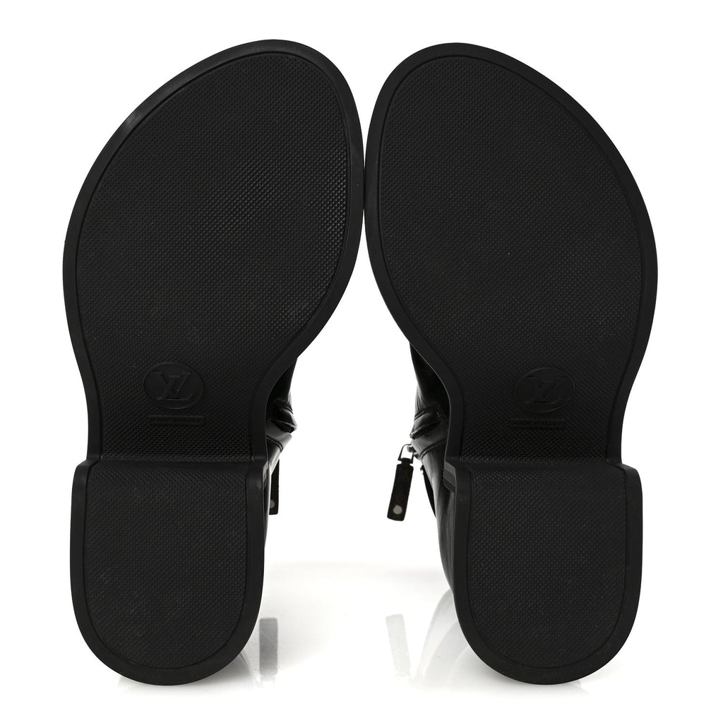 Louis Vuitton Calfskin Moonlight Boots 36.5 Black