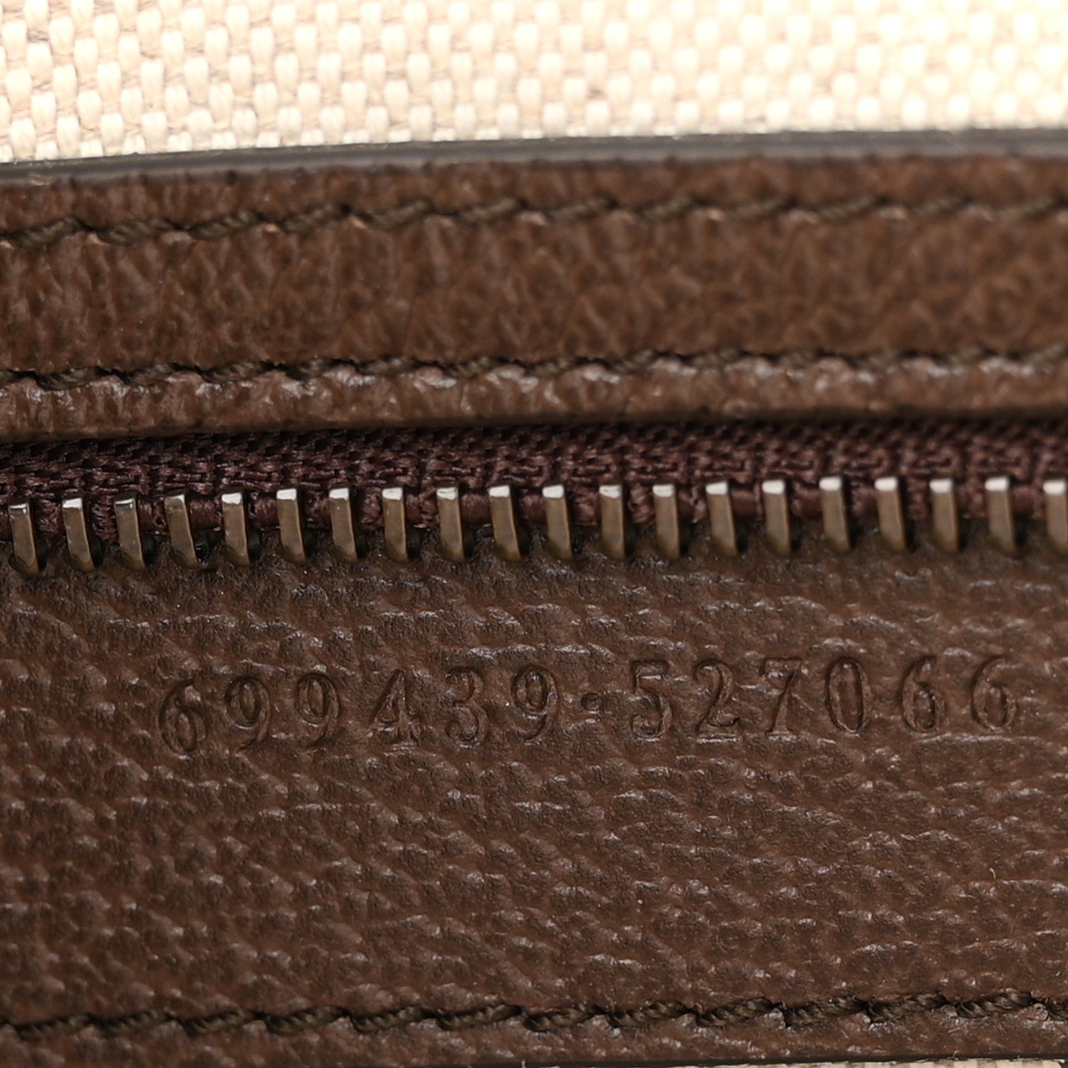Gucci GG Supreme Monogram Textured Dollar Calfskin Web Ophidia Wristlet Shoulder Bag Beige Ebony New Acero