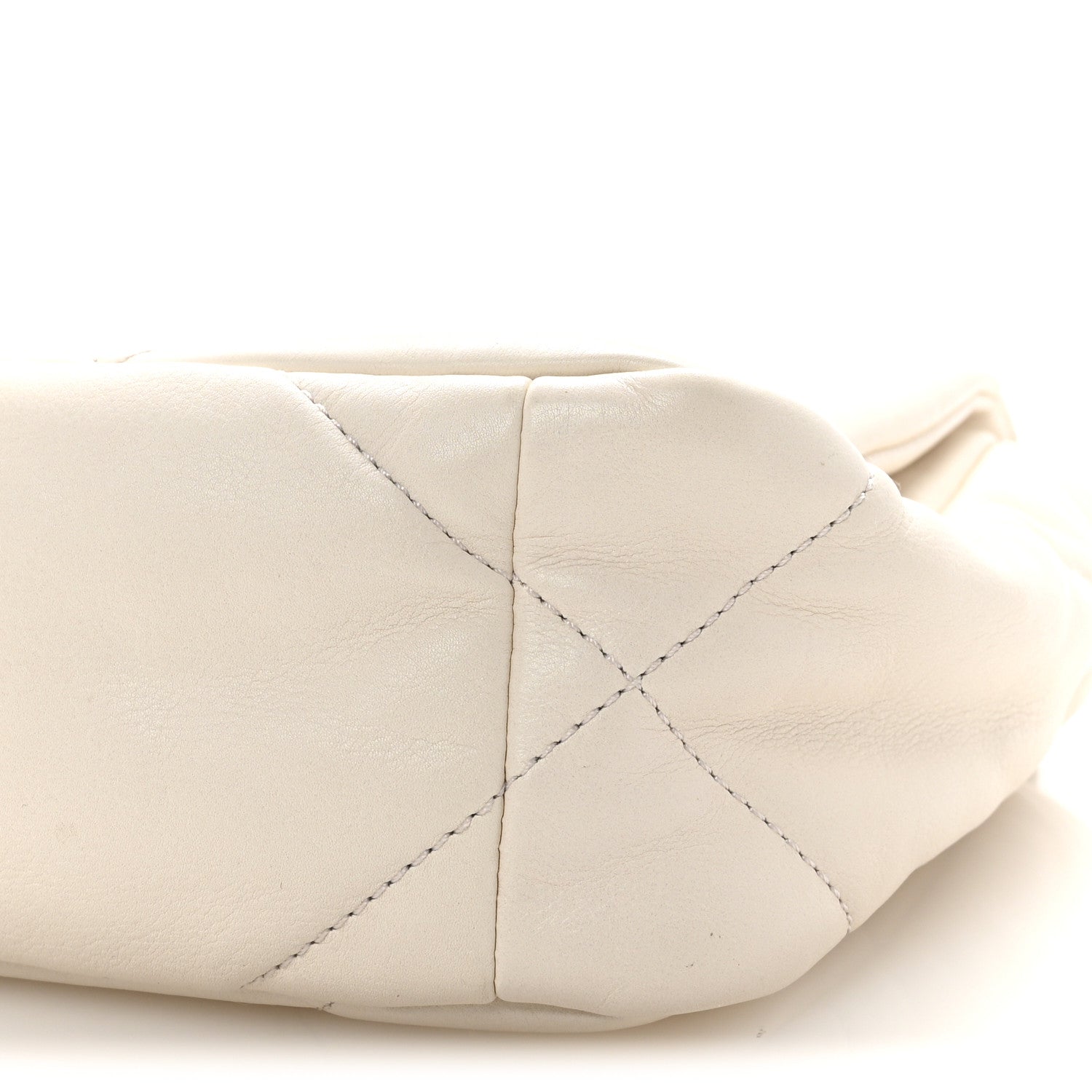Chanel Glossy Calfskin Quilted Medium Chanel 19 Flap White Black