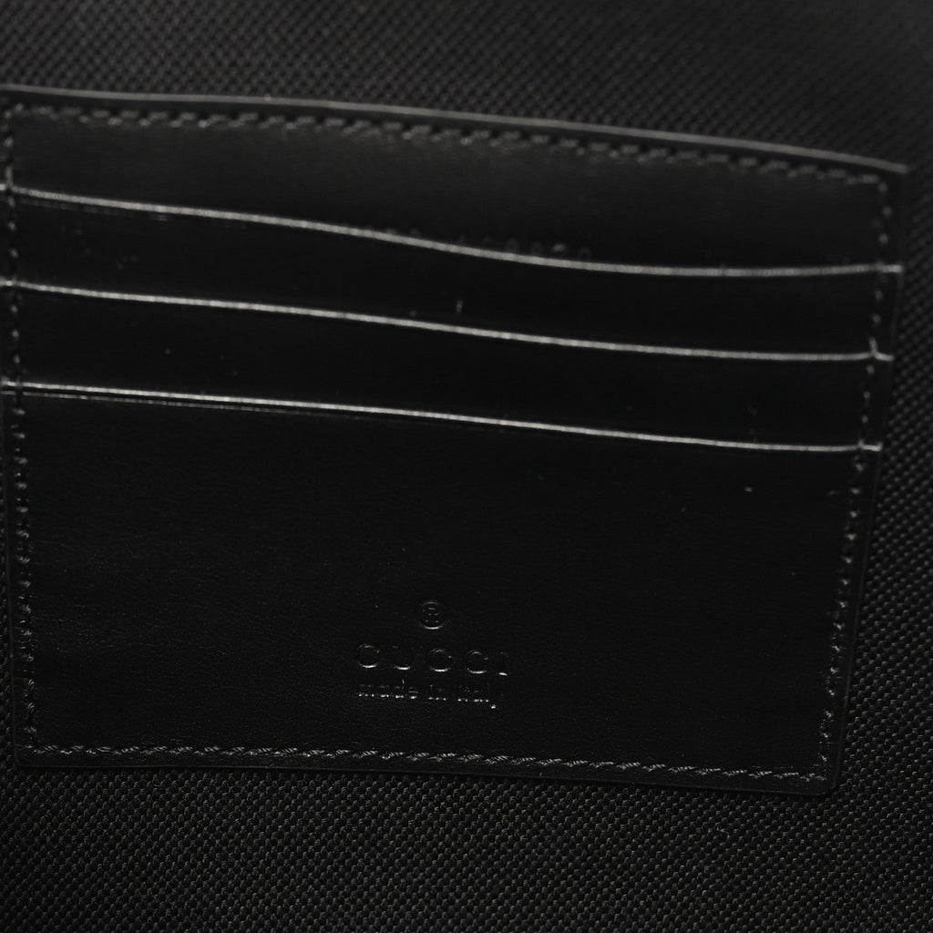 Gucci GG Supreme Monogram Web Small Shoulder Bag Black Grey