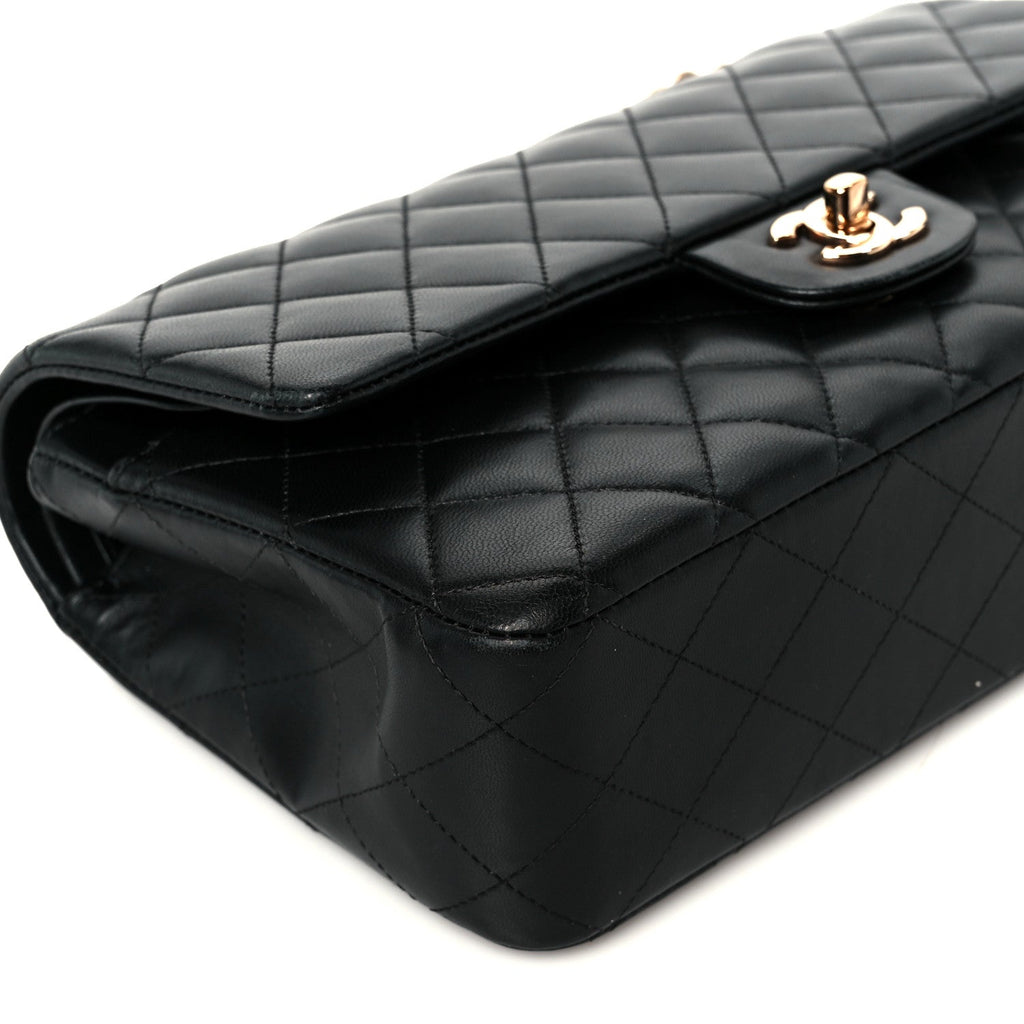 Chanel Lambskin Quilted Medium Double Flap Black