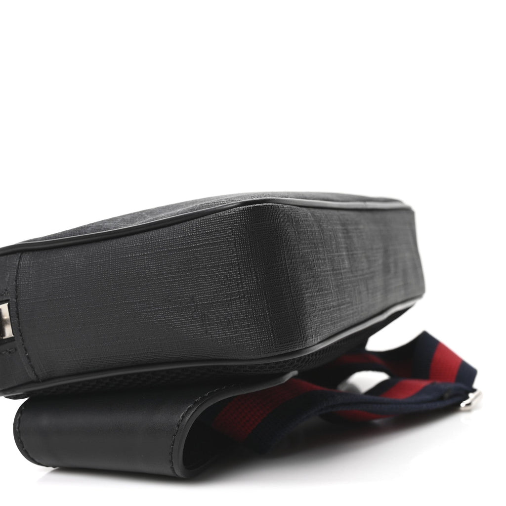 Gucci Soft GG Supreme Monogram Web Belt Bag Black Grey