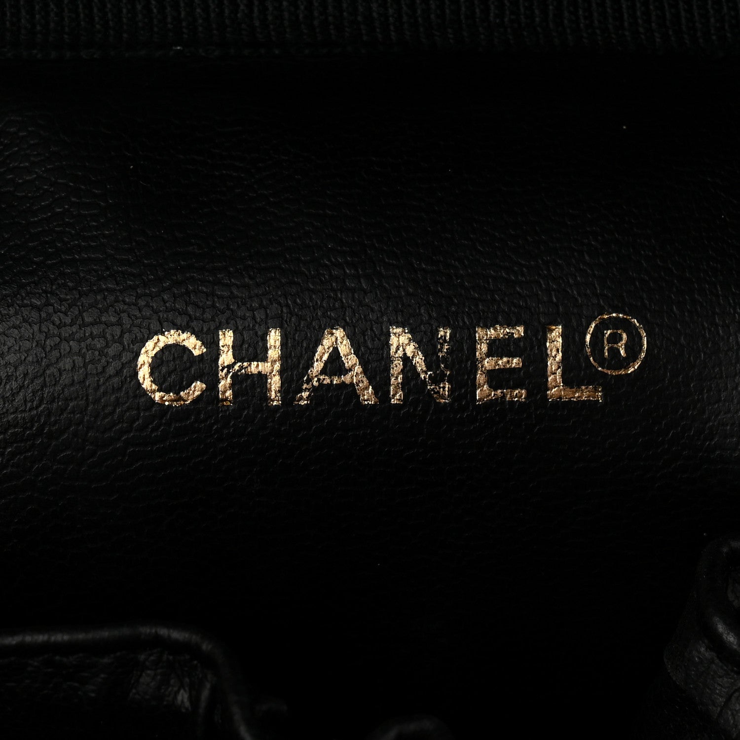 Chanel Caviar Vanity Cosmetic Case Black