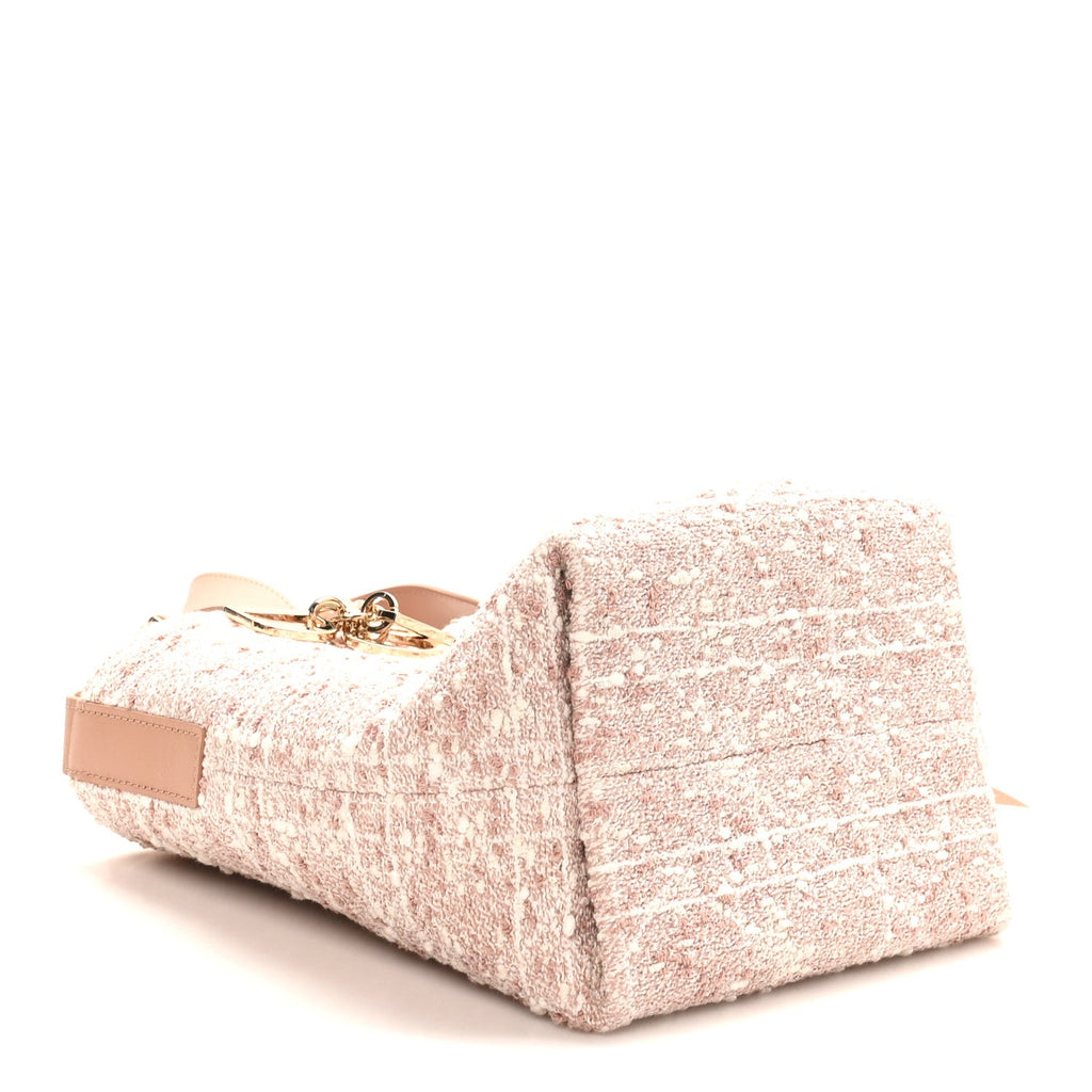 Christian Dior Tweed Cannage Small Vertical Toujours Rose des Vents