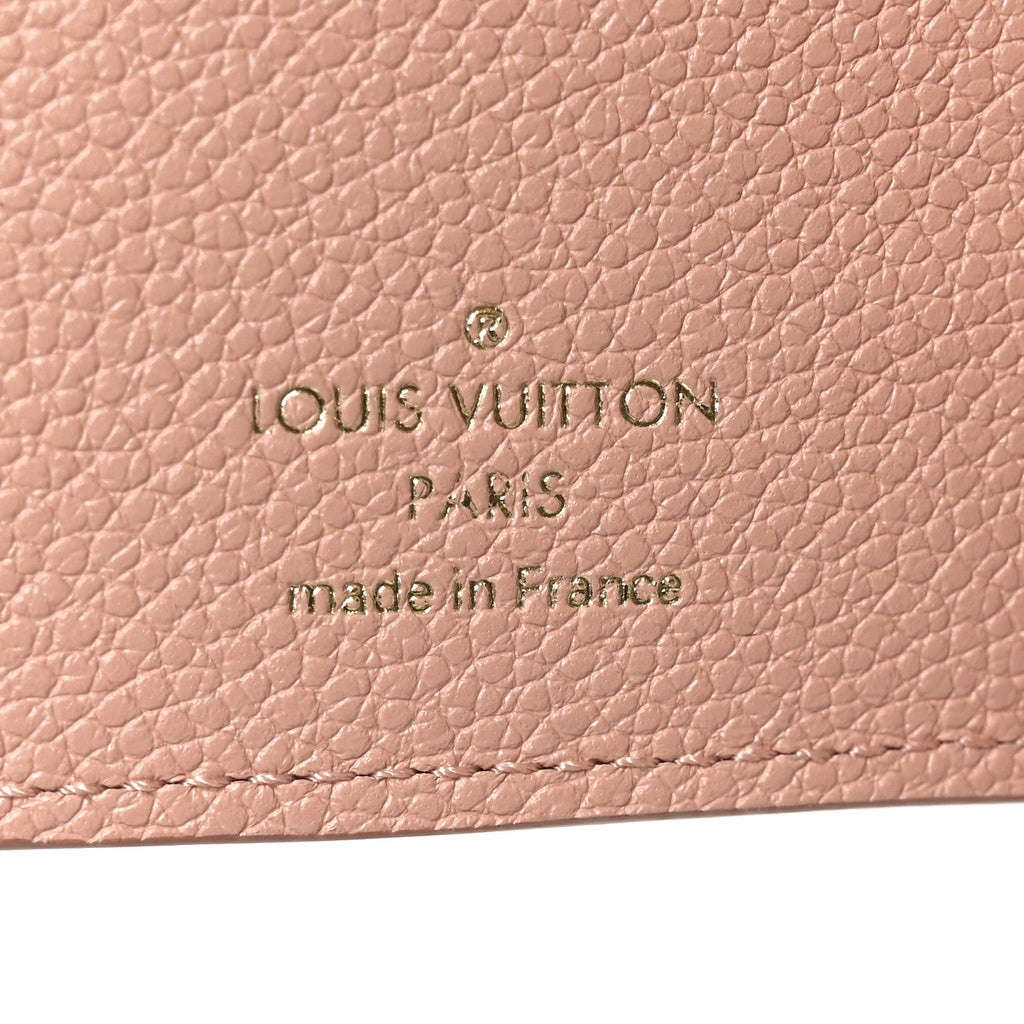 Louis Vuitton Empreinte Monogram Giant Victorine Wallet Rose Trianon Creme