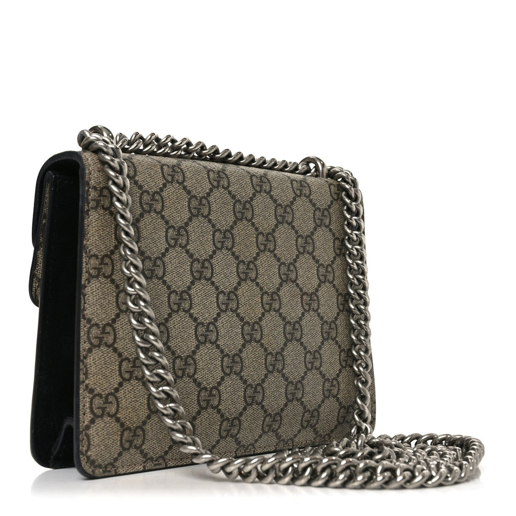 Gucci GG Supreme Monogram Mini Dionysus Shoulder Bag Black
