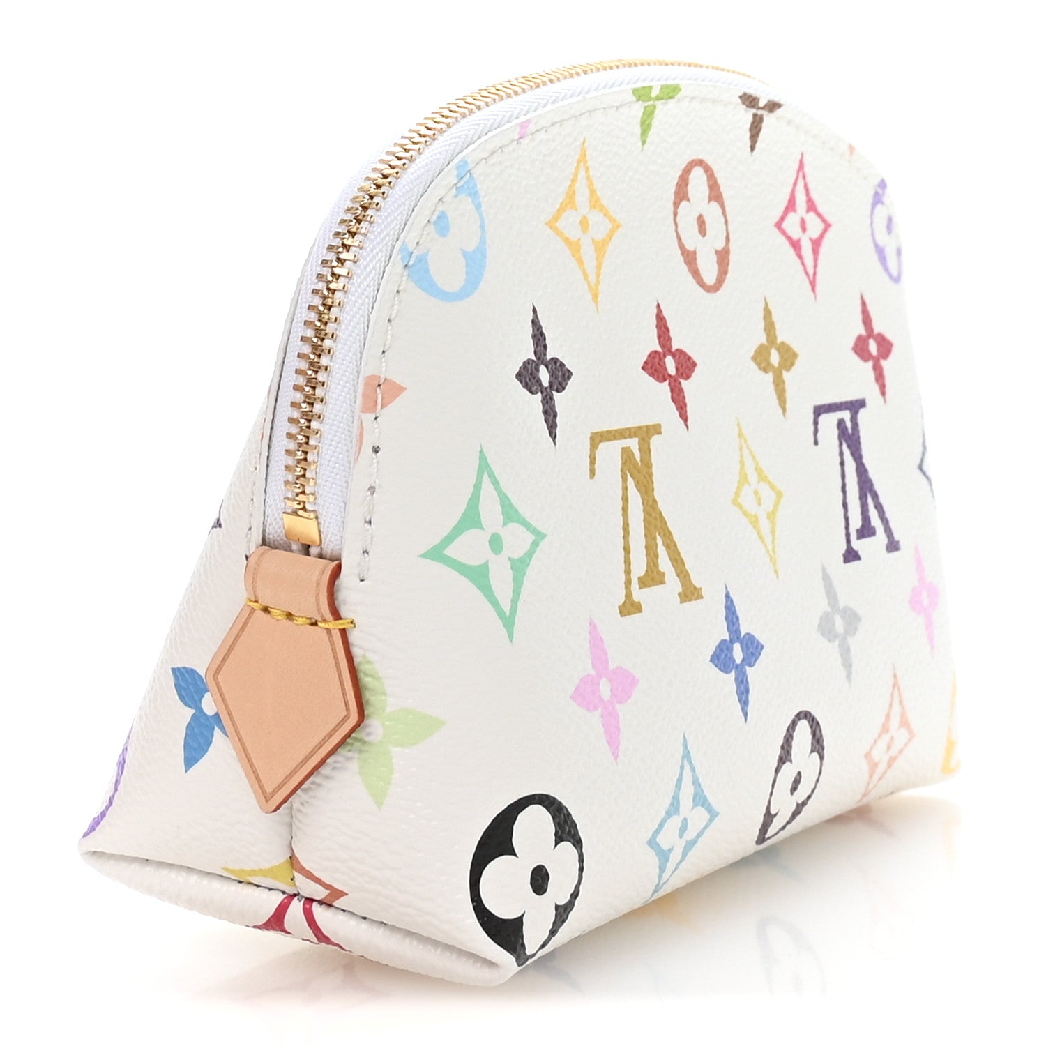 Louis Vuitton LV x TM Monogram Multicolor Cosmetic Pouch PM White