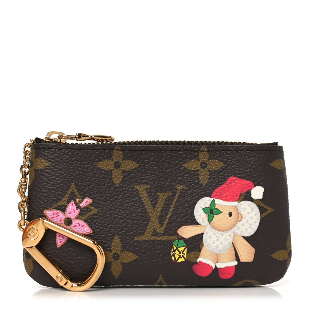Louis Vuitton Monogram 2024 Christmas Animation Candy Factory Key Pouch Candy Red
