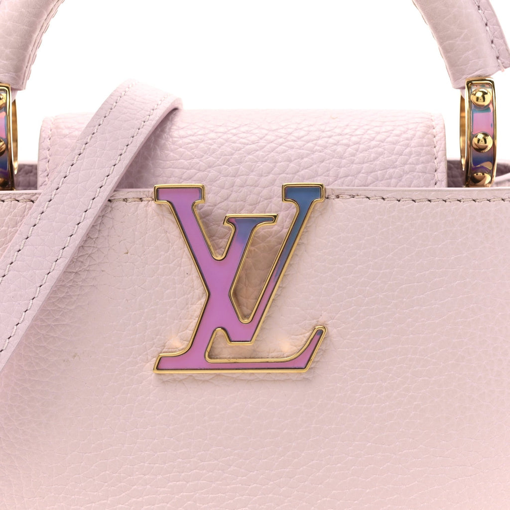 Louis Vuitton Taurillon LV Ski Capucines Mini Pearly Lilac