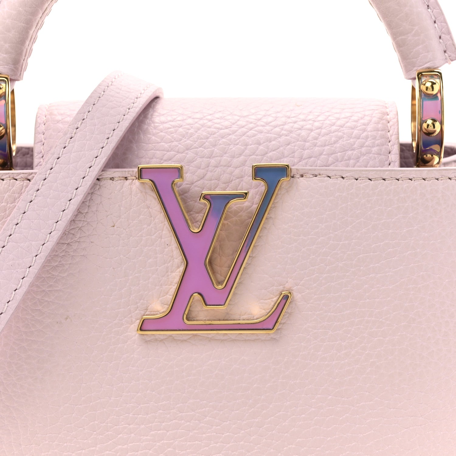 Louis Vuitton Taurillon LV Ski Capucines Mini Pearly Lilac