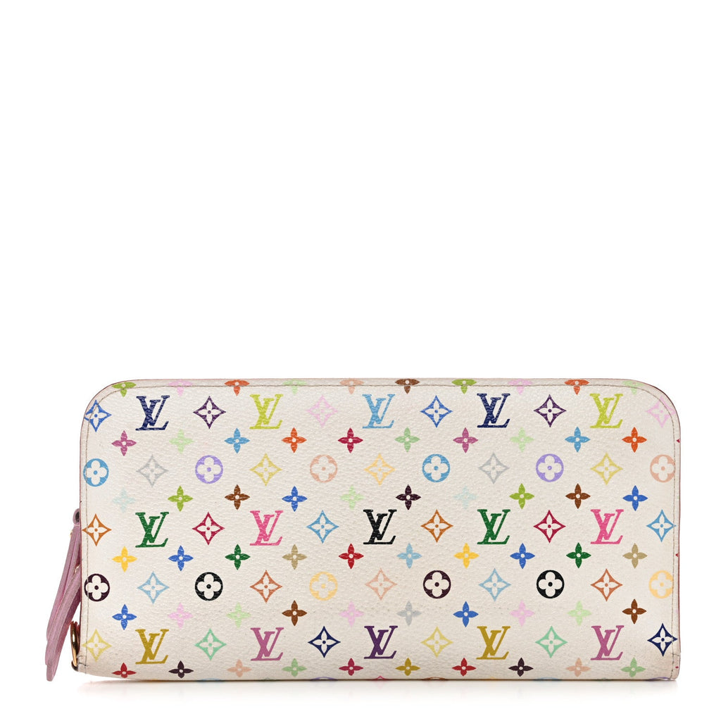 Louis Vuitton Monogram Multicolor Insolite Wallet White Litchi
