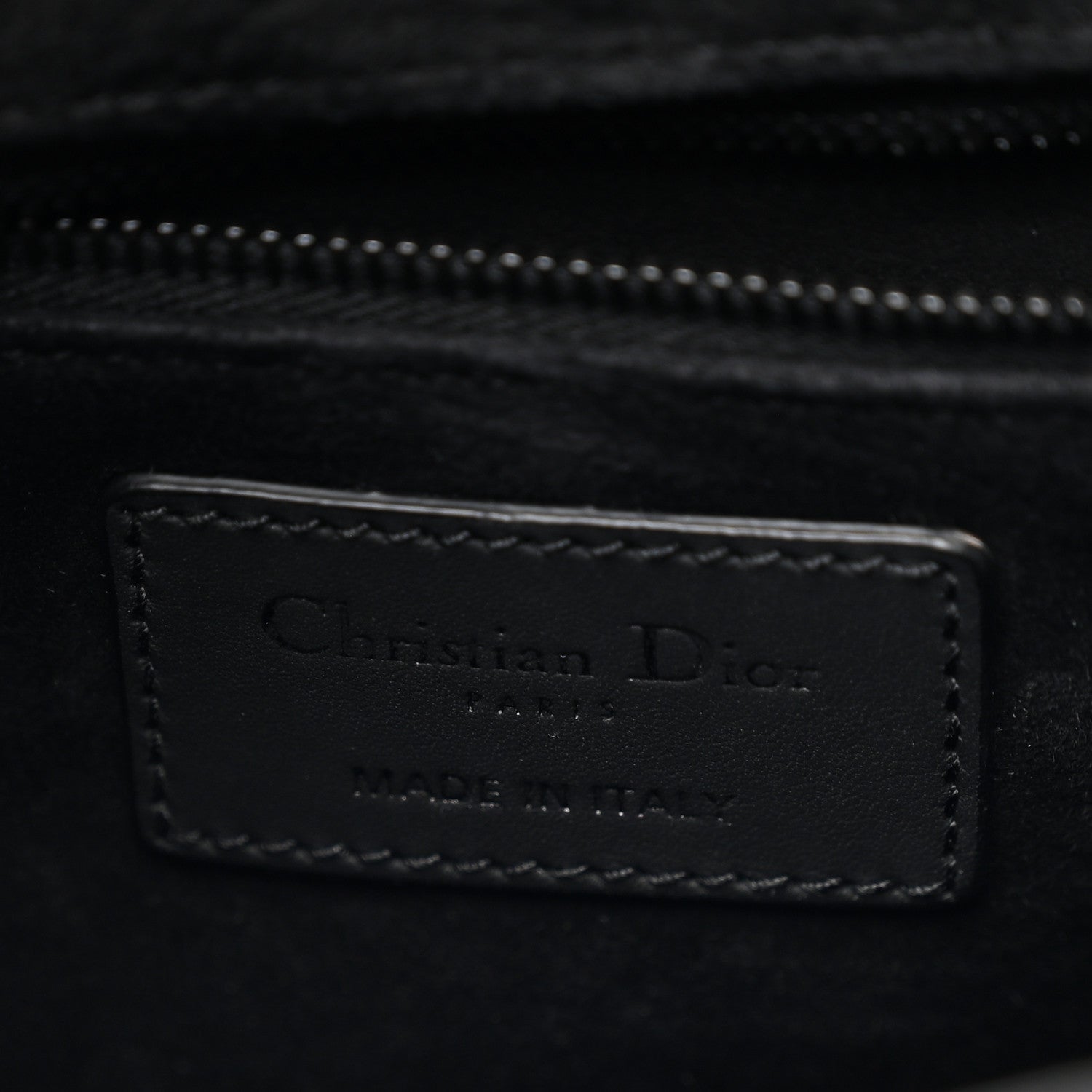 Christian Dior Ultra Matte Calfskin Cannage Medium Lady Dior Black