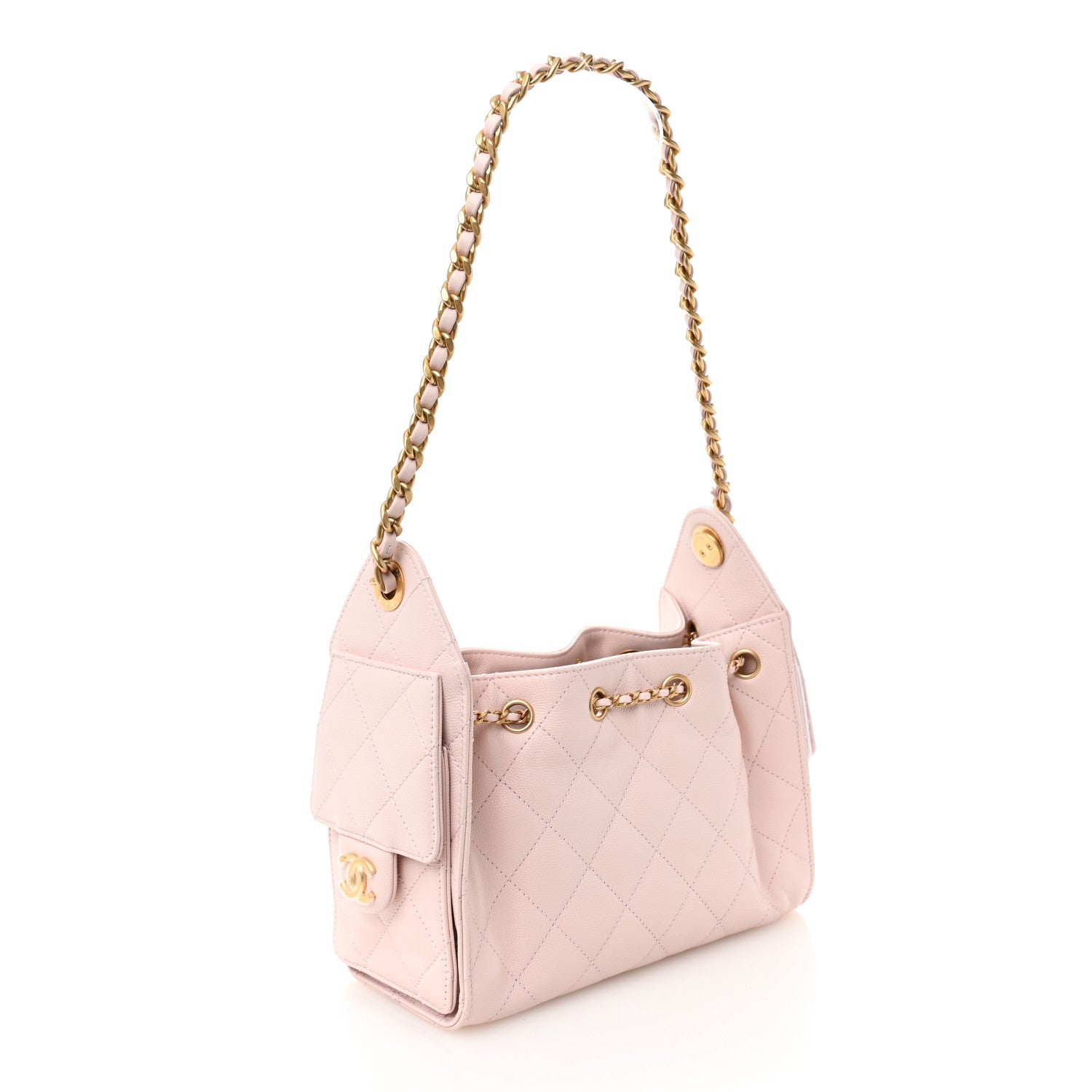 Chanel Caviar Quilted Mini Chanel 25 Handbag Light Pink