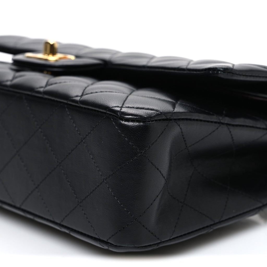 Chanel Lambskin Quilted Medium Double Flap Black