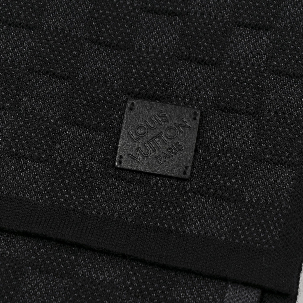 Louis Vuitton Wool Neo Petit Damier Scarf Anthracite