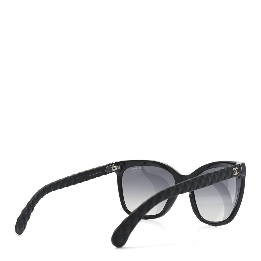 Acetate Quilted Polarized Butterfly CC Sunglasses 5288-Q Black