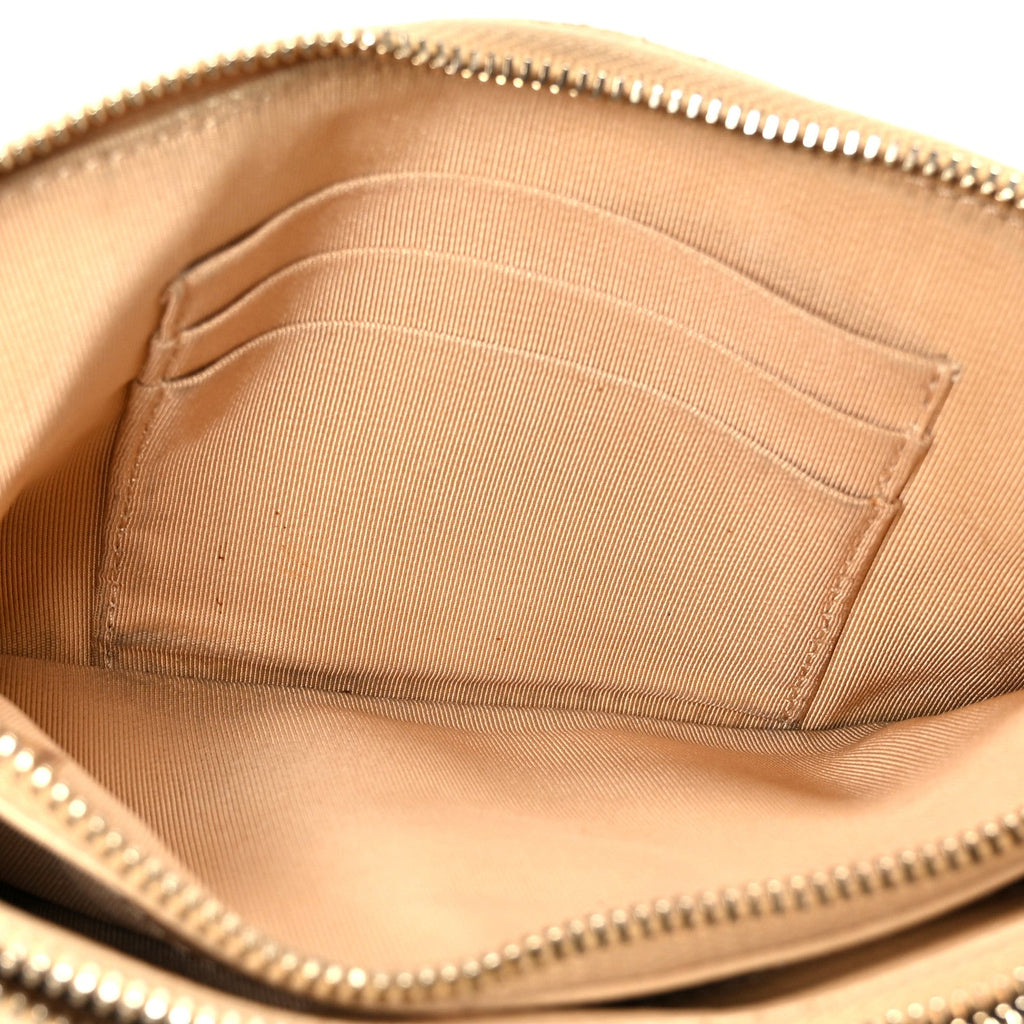 Chanel Metallic Caviar Quilted Small Clutch With Chain Gold
