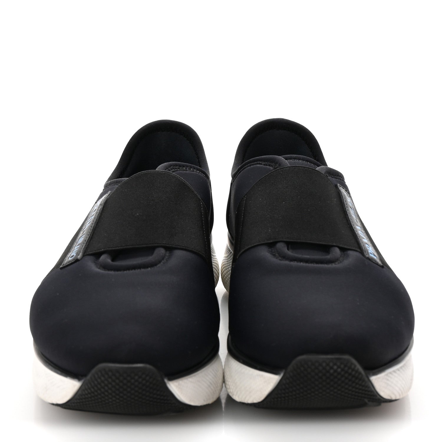 Prada Neoprene Slip On Sneakers 39 Black