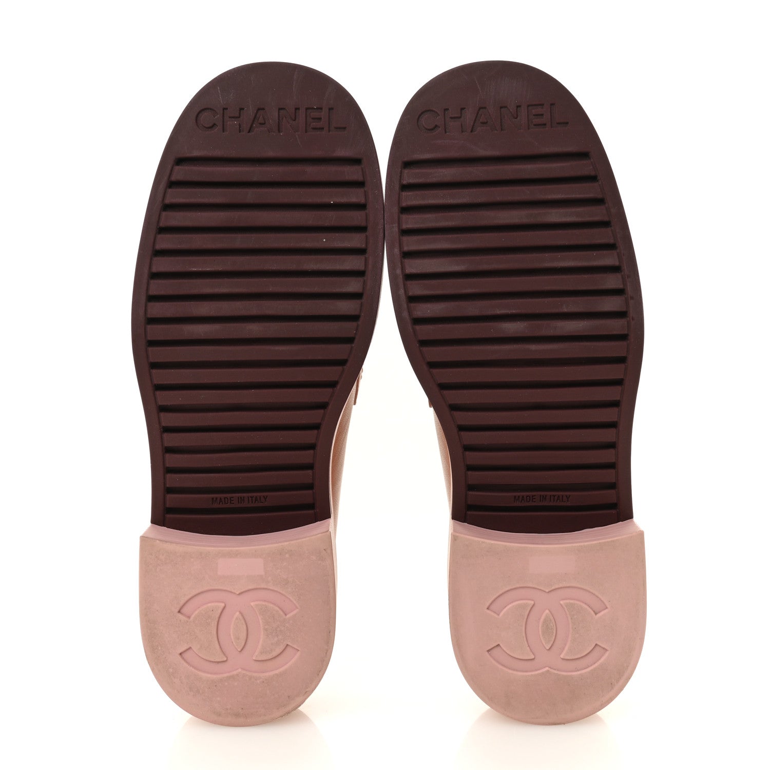 Lambskin Quilted CC Turnlock Loafers 35.5 Dark Pink