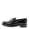 Chanel Shiny Calfskin CC Mocassin Loafers 38.5 Black