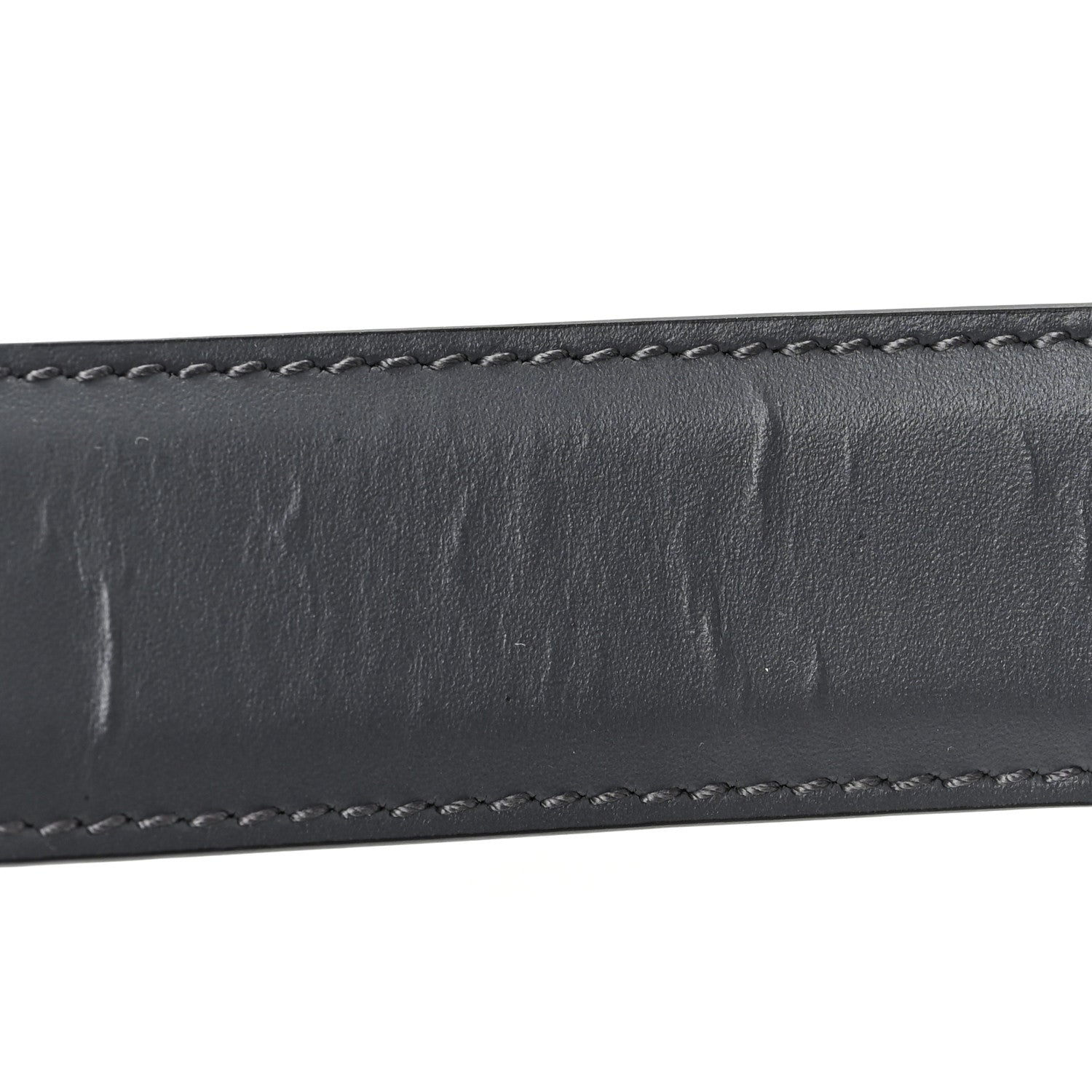 Gucci Selleria Calfskin GG Supreme Monogram Reversible Belt 95 38 Graphite Grey Black
