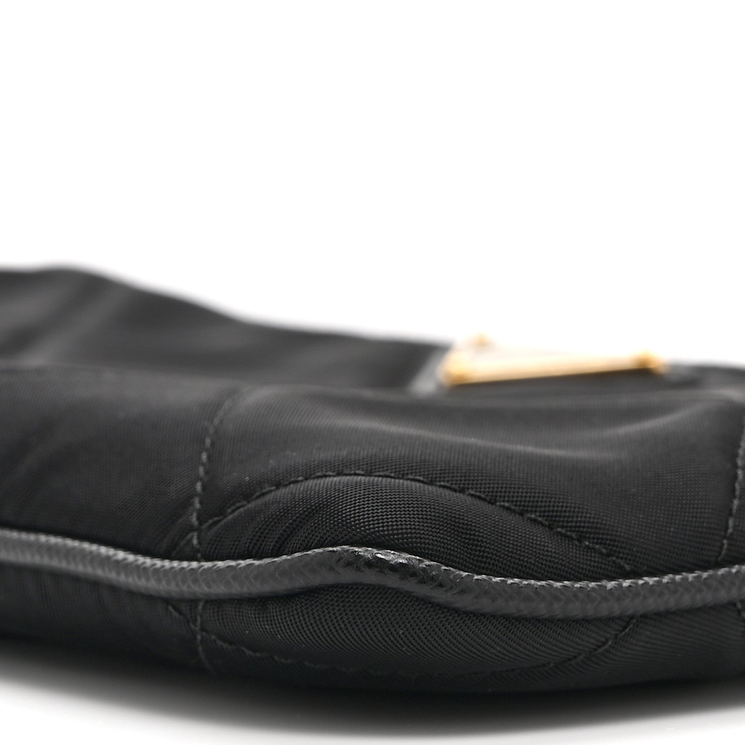 Prada Re-Nylon Tessuto Impuntu Quilted Re-Edition 1995 Chaine Pouch Black