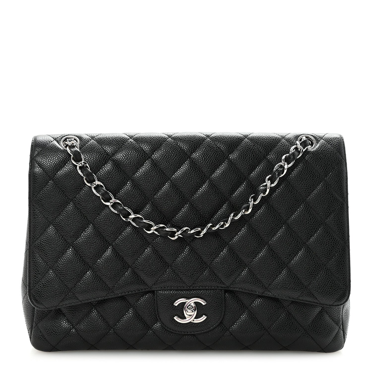 Chanel Caviar Maxi Single Flap Black