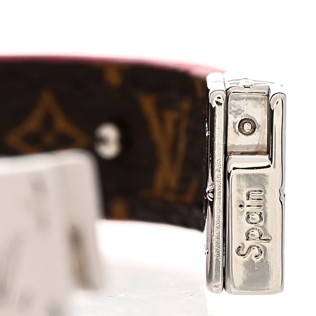 Louis Vuitton Monogram LV Circle Reversible Bracelet 17 Rose Falbala