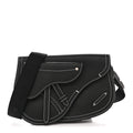 Christian Dior X KAWS Grained Calfskin Saddle Pouch Black