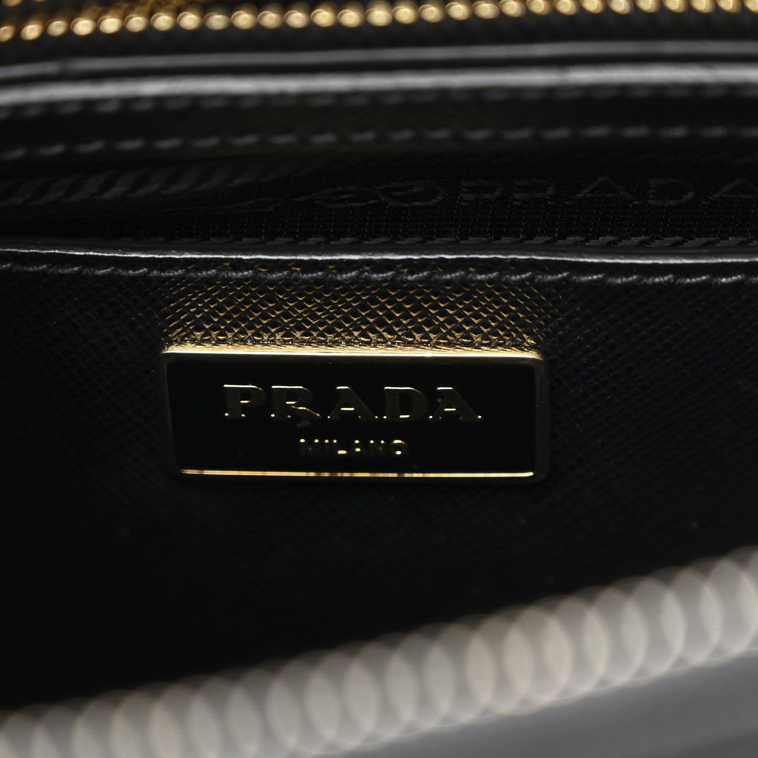 Prada Saffiano Lux Medium Galleria Double Zip Black Black