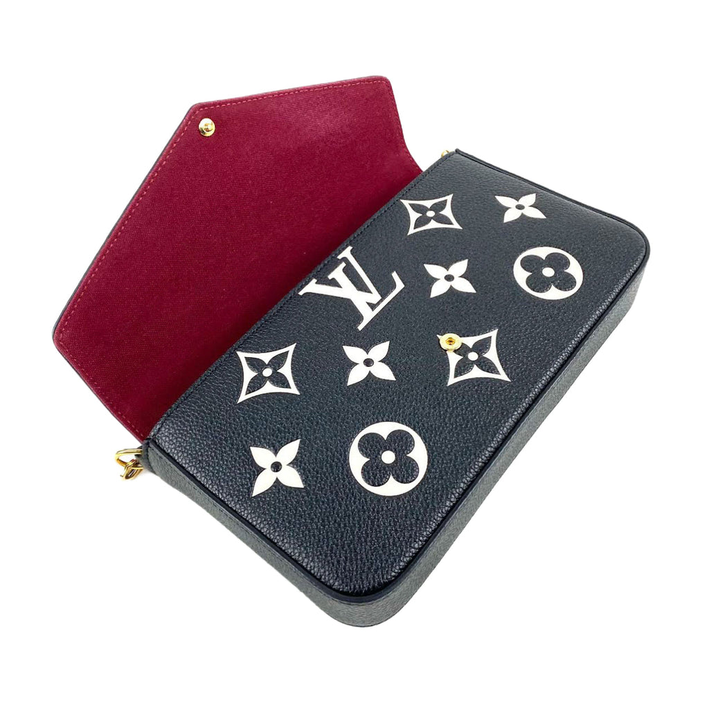 LOUIS VUITTON Bi Color Felecie Pochette w/Inserts