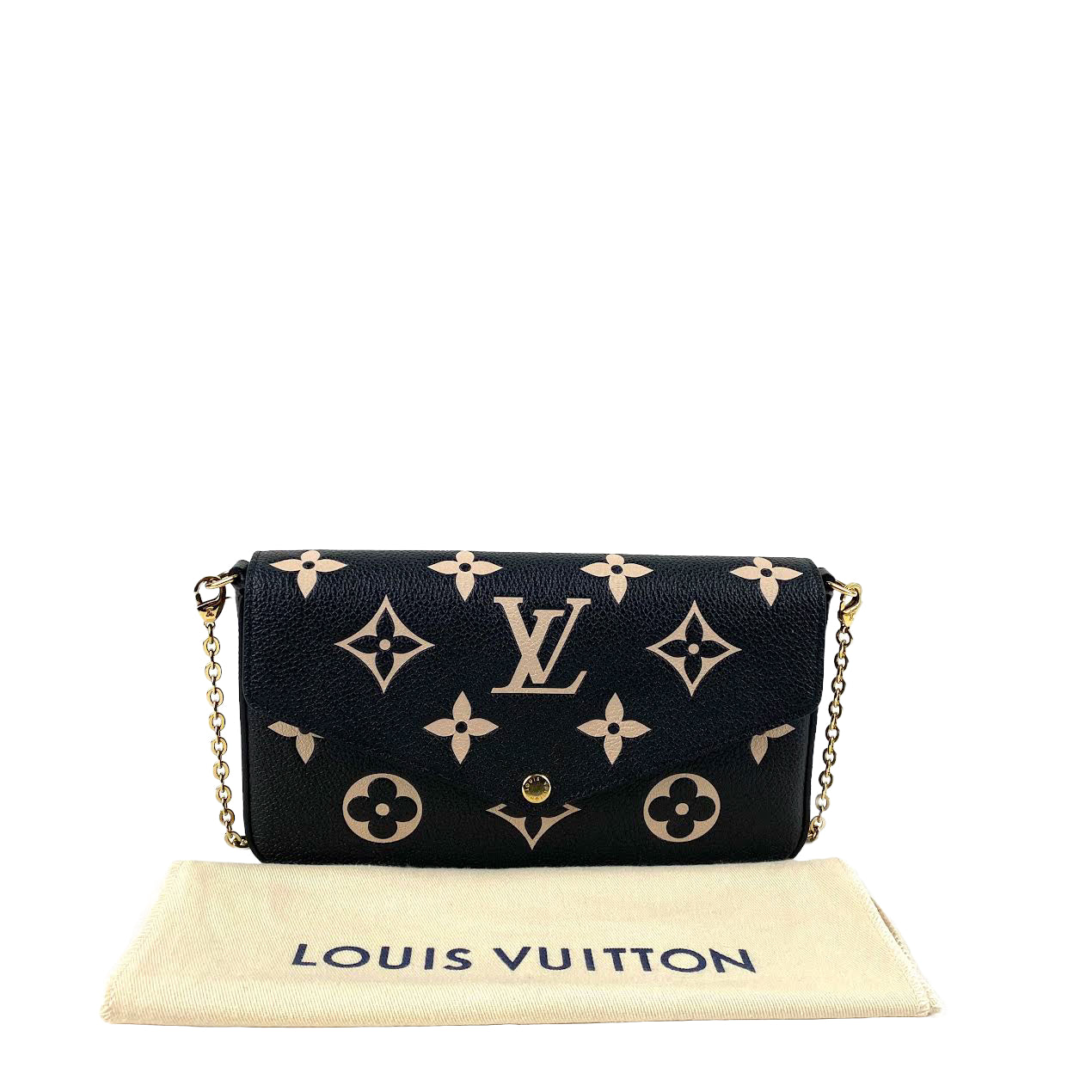 LOUIS VUITTON Bi Color Felecie Pochette w/Inserts