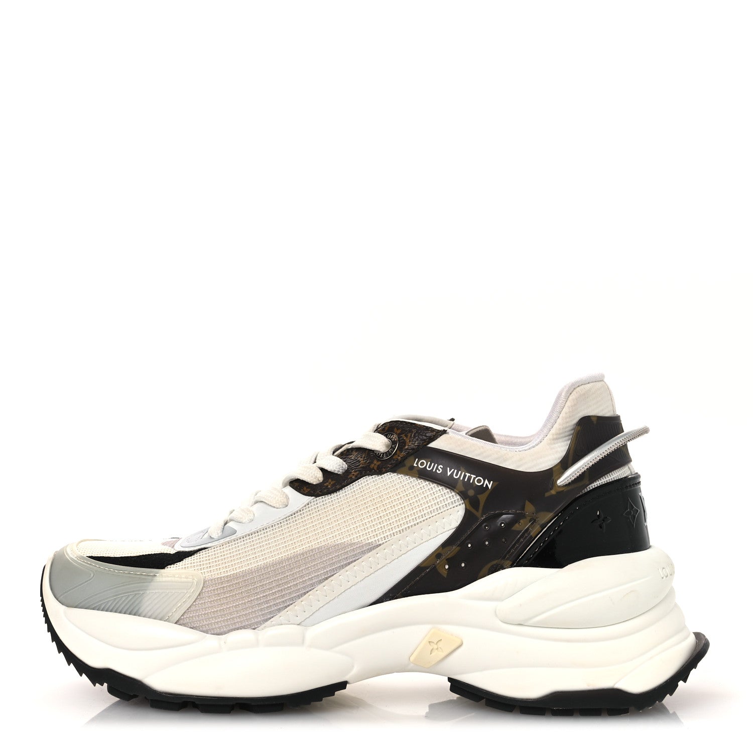 Louis Vuitton Monogram Calfskin Run 55 Sneakers 38 White