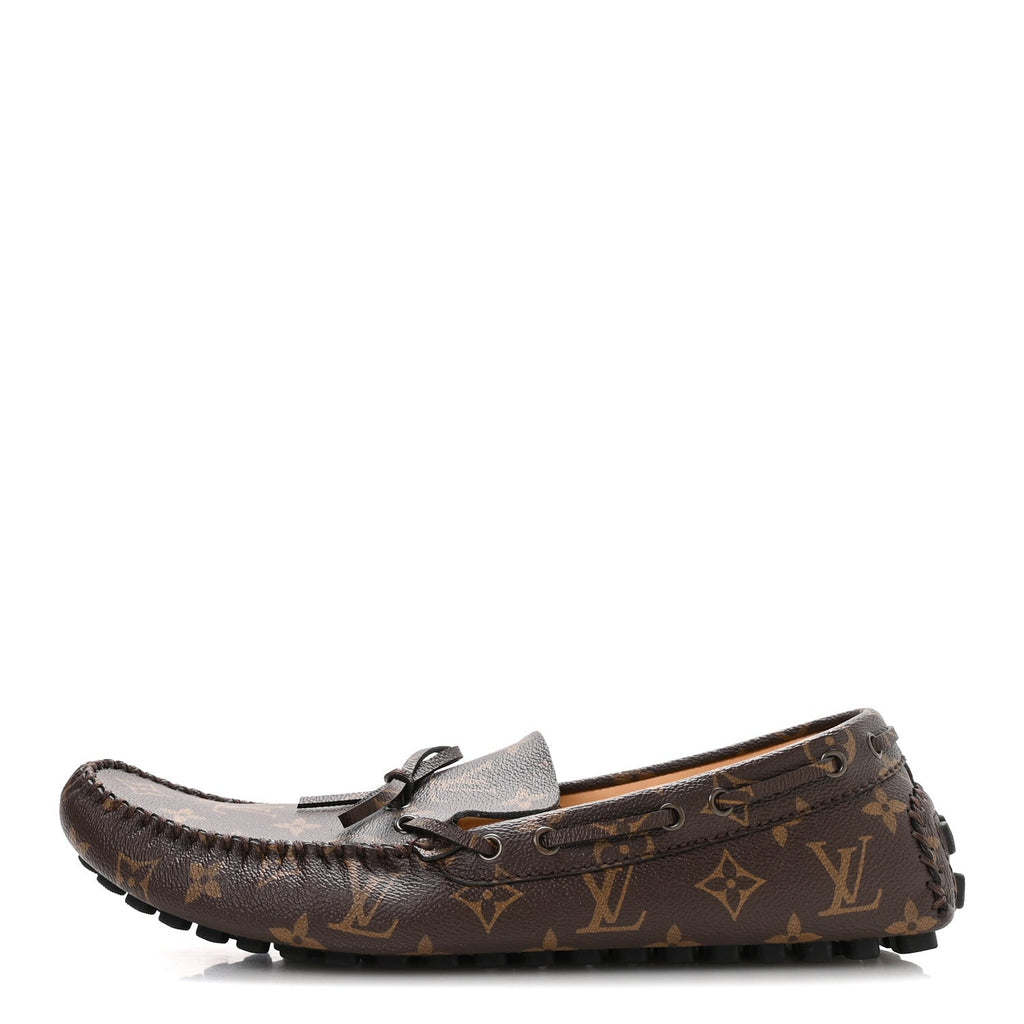 Louis Vuitton Monogram Mens Arizona Car Shoe Moccasin Loafers 12