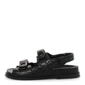 Lambskin Velcro Dad Sandals 39 Black