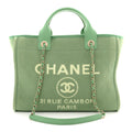 Chanel Mixed Fibers Small Deauville Tote Green