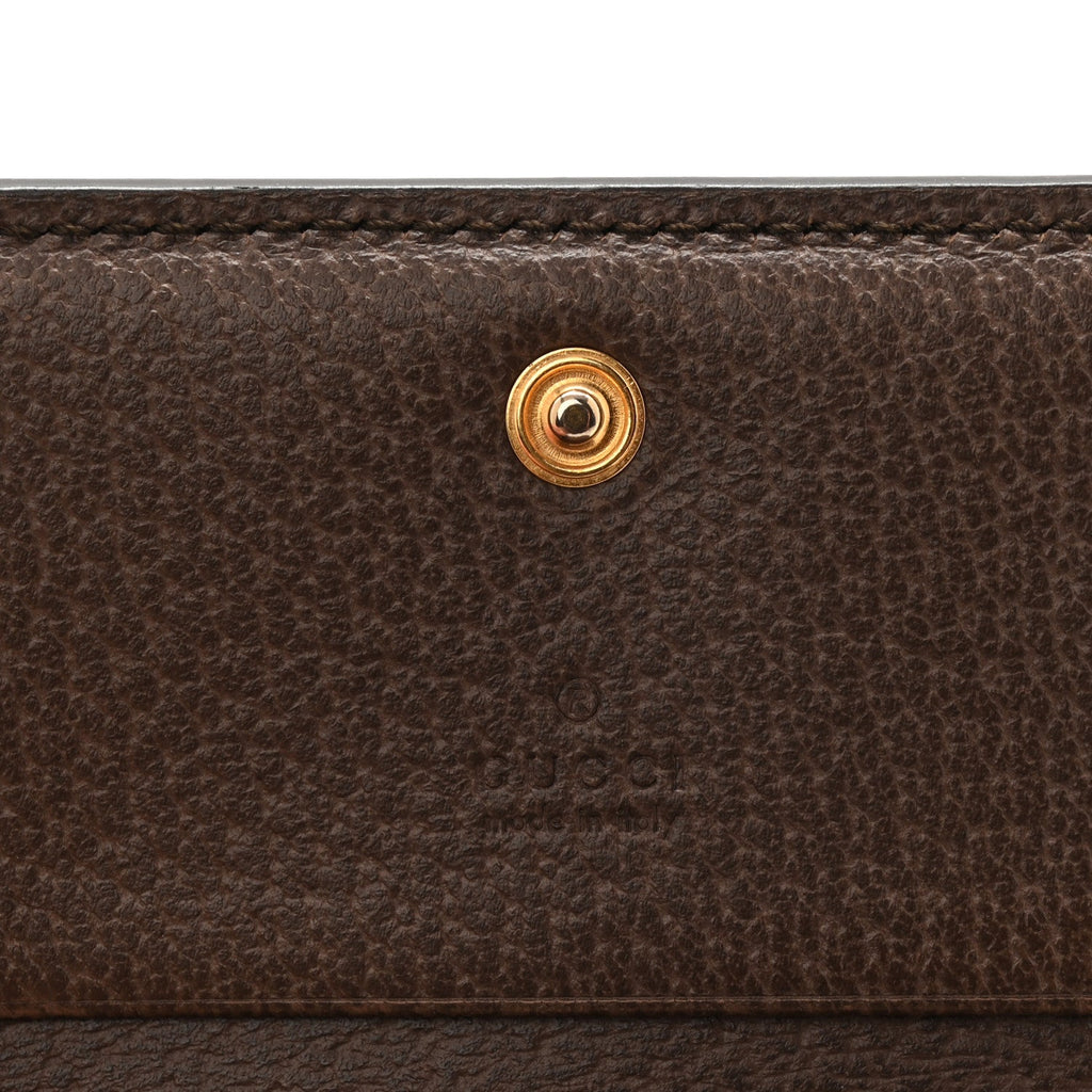 Gucci GG Supreme Monogram Web Ophidia Card Case Beige New Acero